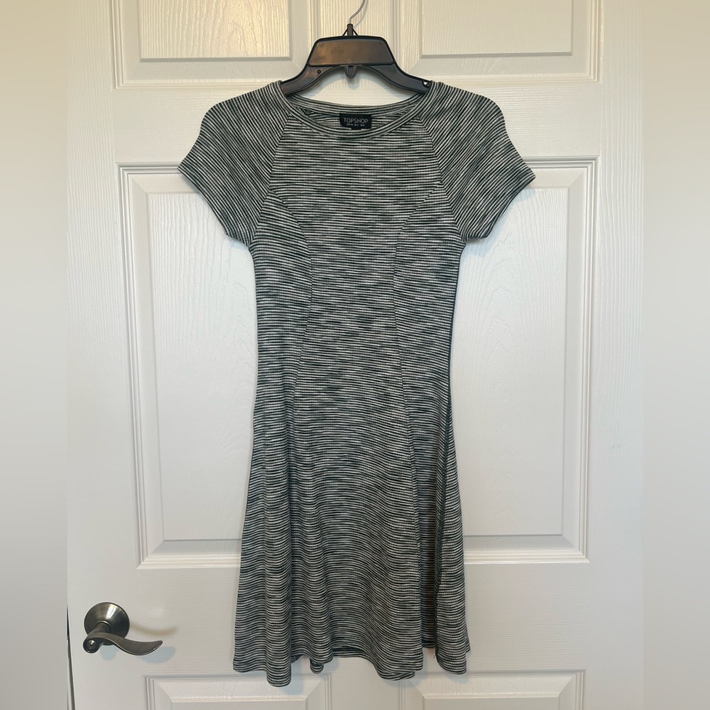 Topshop green/white dress